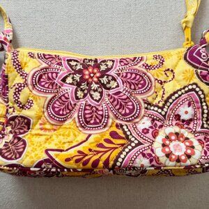 Genuine Vera Bradley BALI GOLD Yellow Purple Floral Crossbody Bag Shoulder Purse